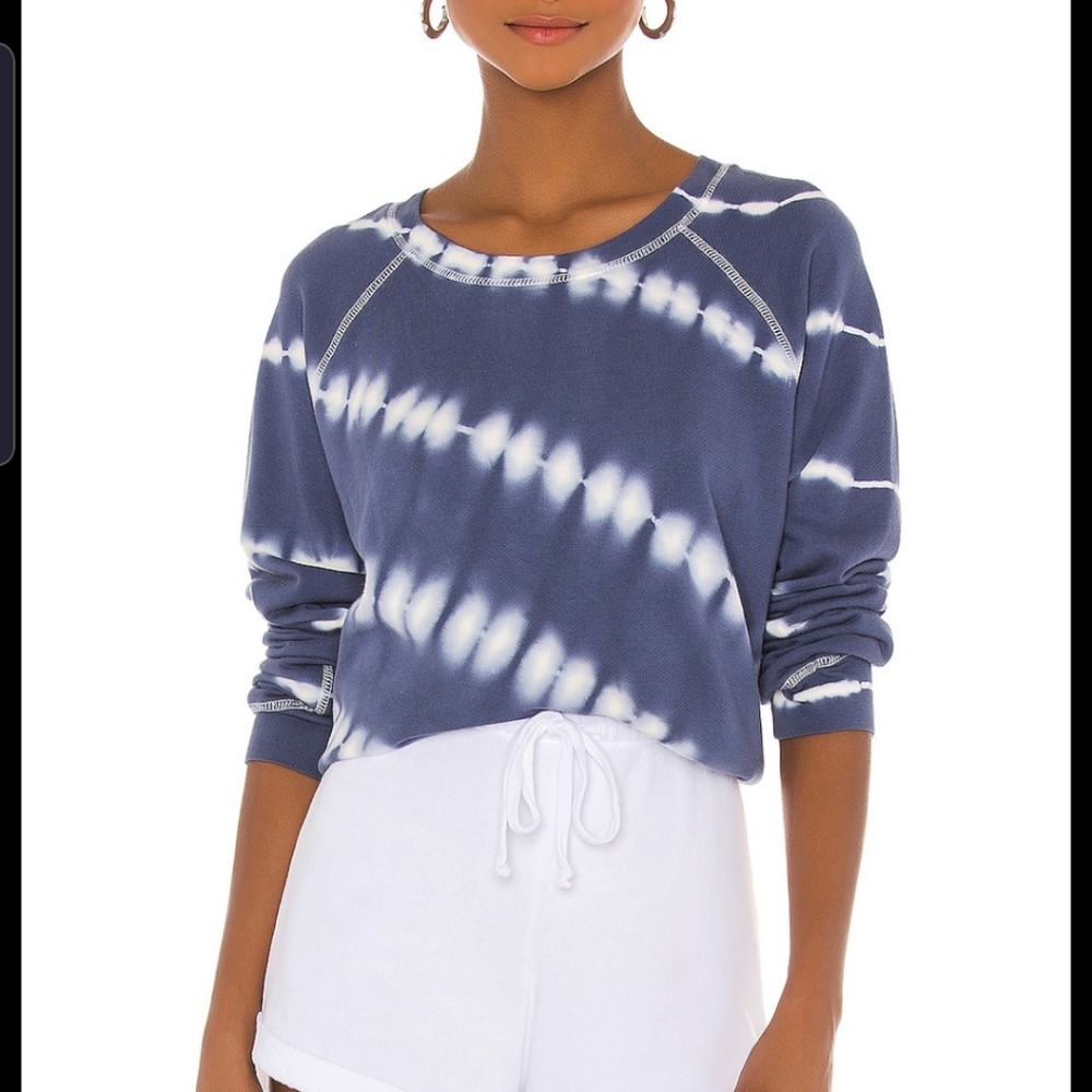 Rails Theo Sapphire Navy & White Tie-Dye Sweatshirt S